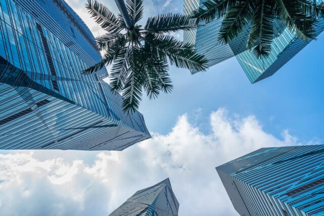 Business Bay skyline with Dubai Canal – prime location to buy property in Dubai.