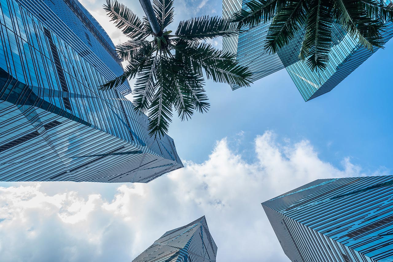 Business Bay skyline with Dubai Canal – prime location to buy property in Dubai.